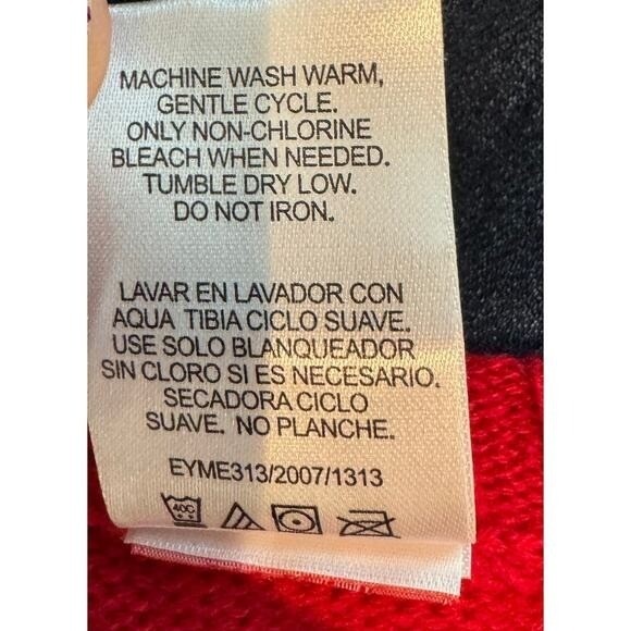 Y2k Disney Minnie Mickey Sweater Christmas Holiday Red White Toddler 18mon - Picture 5 of 5